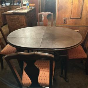 Photo of Wooden Kitchen Table and 4 Chairs