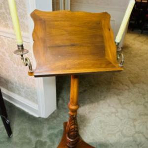 Photo of 19th Century English Rosewood Music Stand with Candle Sconces