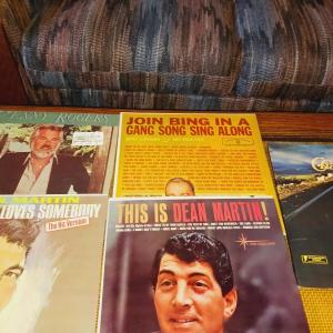 Photo of KENNY ROGERS, DEAN MARTIN, BING CROSBY AND CHARLIE RICH VINYL RECORDS