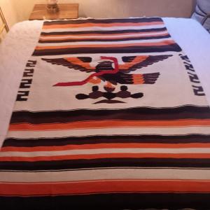 Photo of WOVEN EAGLE WITH SNAKE MEXICAN BLANKET/RUG