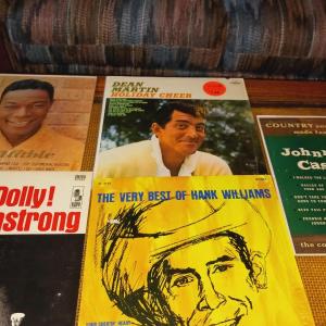 Photo of JOHNNY CASH, LOUIS ARMSTRONG, HANK WILLIAAMS AND MORE VINYL RECORD ALBUMS