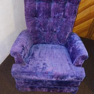 Photo of PURPLE CRUSHED VELVET CHAIR