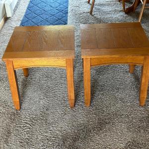 Photo of PAIR OF MATCHING END TABLES