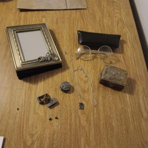 Photo of VINTAGE GLASSES, TRINKET BOX, PHOTO BOOK AND MORE