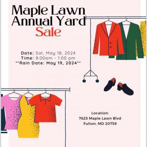 Photo of Annual Maple Lawn Community Yard Sale!