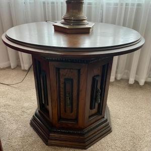 Photo of Wood Round Side Table