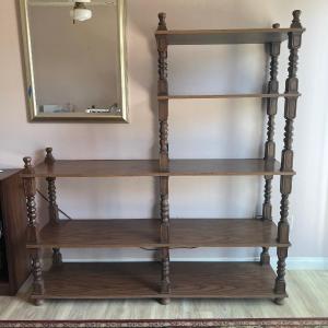 Photo of MCM Wall Unit Bookcase with Staggered, Offset Style, freestanding