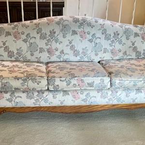 Photo of Vintage Upholstered Floral Print Couch