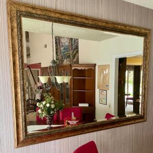 Photo of Framed Wall Mirror with Beveled Glass