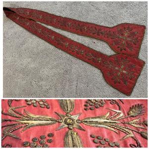 Photo of Antique Beaded Metal Embroidered Pastoral Stole