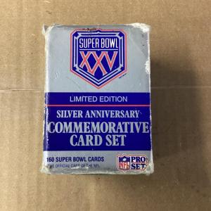 Photo of Super Bowl XXV Silver anniversary commemorative card set