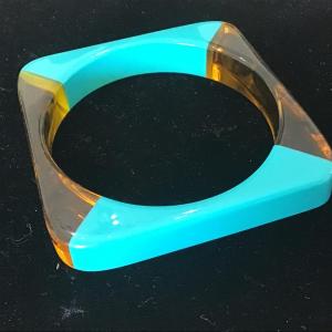 Photo of Resin Acrylic Square cuff bracelet