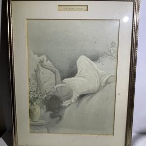 Photo of Henri Boutet (1851-1919) c1900 La Marguerite Artist Print Frame Size 11" x 14" a