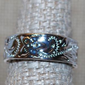 Photo of Size 7¾ All Silver Tone "Branches & Roots" Ring (6.6g)