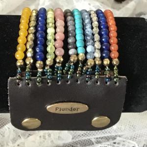 Photo of Multi colored, glass bead, Plunger cuff bracelet