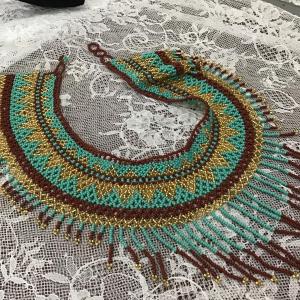 Photo of Gorgeous Glass Beaded Collar Necklace Adjustable