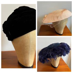 Photo of Lot of 3 Women’s Vintage Hats