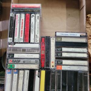 Photo of Lot of Christmas cassette tapes and cases