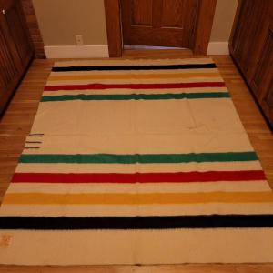 Photo of Hudson Bay blanket, additional wool blanket quilts
