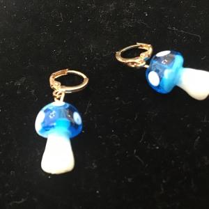 Photo of Glass Mushroom Earrings