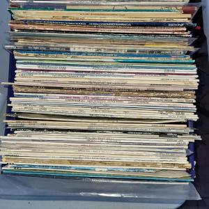 Photo of Milk crate full of records great shape