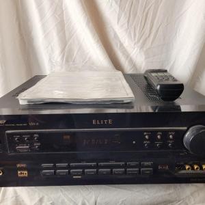 Photo of Pioneer Elite VSX-21 with original manual and remote
