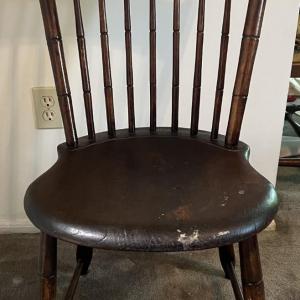 Photo of Antique Hand Made Wooden Chair c1900 in Good Preowned Condition.