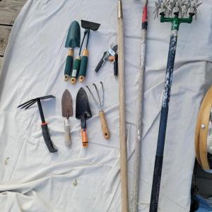 Photo of Lot of hand gardening tools