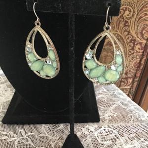 Photo of Light green hoop earrings