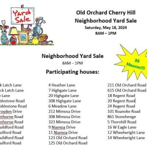 Photo of community yard sale 5/18, 8-1