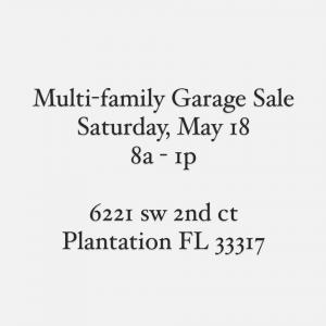 Photo of Multi-Family Garage Sale in Plantation Park