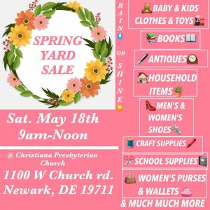 Photo of SPRING YARD SALE 5/18/24 9am-Noon