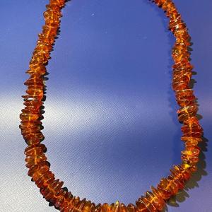 Photo of Vintage Natural Baltic Amber 18" Graduated Necklace w/Screw Clasp as Pictured.