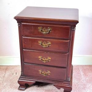 Photo of Vintage Mahogany Chippendale 4 Drawer Side or End Table