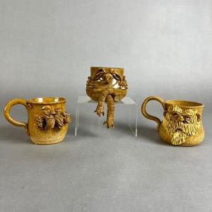 Photo of 681 Vintage Handcrafted Signed Stoneware Mugs