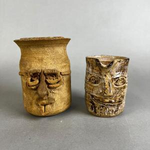 Photo of 689 Vintage Handcrafted Stoneware Jar & Mug