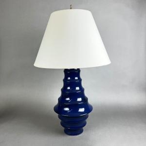 Photo of 638 Large Navy Blue Table Lamp