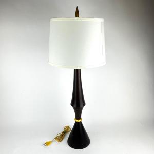 Photo of 636 Alejandro Veraud Modern 23Karat Gold Leaf Mahogany Signed Table Lamp