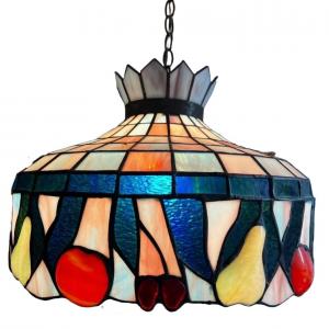 Photo of 656 Vintage Tiffany Style Stained Glass Chandelier