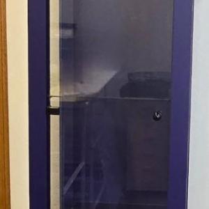 Photo of Purple Metal & Glass Curio Cabinet
