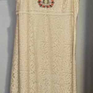 Photo of Pretty Sundance Sleeveless Lace with Embroidered Flowers Summer Dress