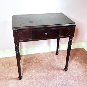 Photo of Solid Wood Antique Desk or Side Table with Drawer