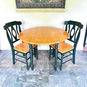Photo of Drop Leaf Breakfast Table and 2 Chairs