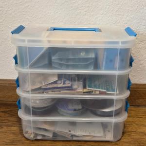 Photo of 4 Part Case Filled with Sewing Accessories