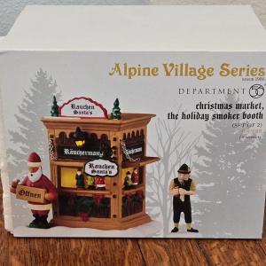 Photo of Dept. 56 Alpine Village- Christmas Market- The Holiday Smoker Booth