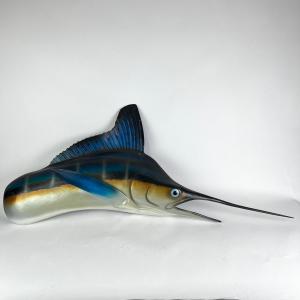 Photo of 811 Vintage Atlantic Blue Marlin Partial Fiberglass Taxidermy Mount