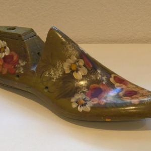 Photo of Artist Handpainted Antique Shoe Form