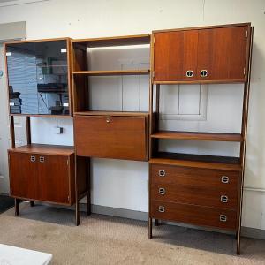 Photo of 786 Ello Furniture Mid-Century Modern Teak 3-Bay Wall Unit