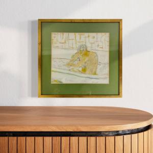 Photo of 767 Pastel Sketch Framed and signed Bonnard