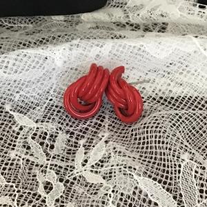 Photo of Red fashion earrings